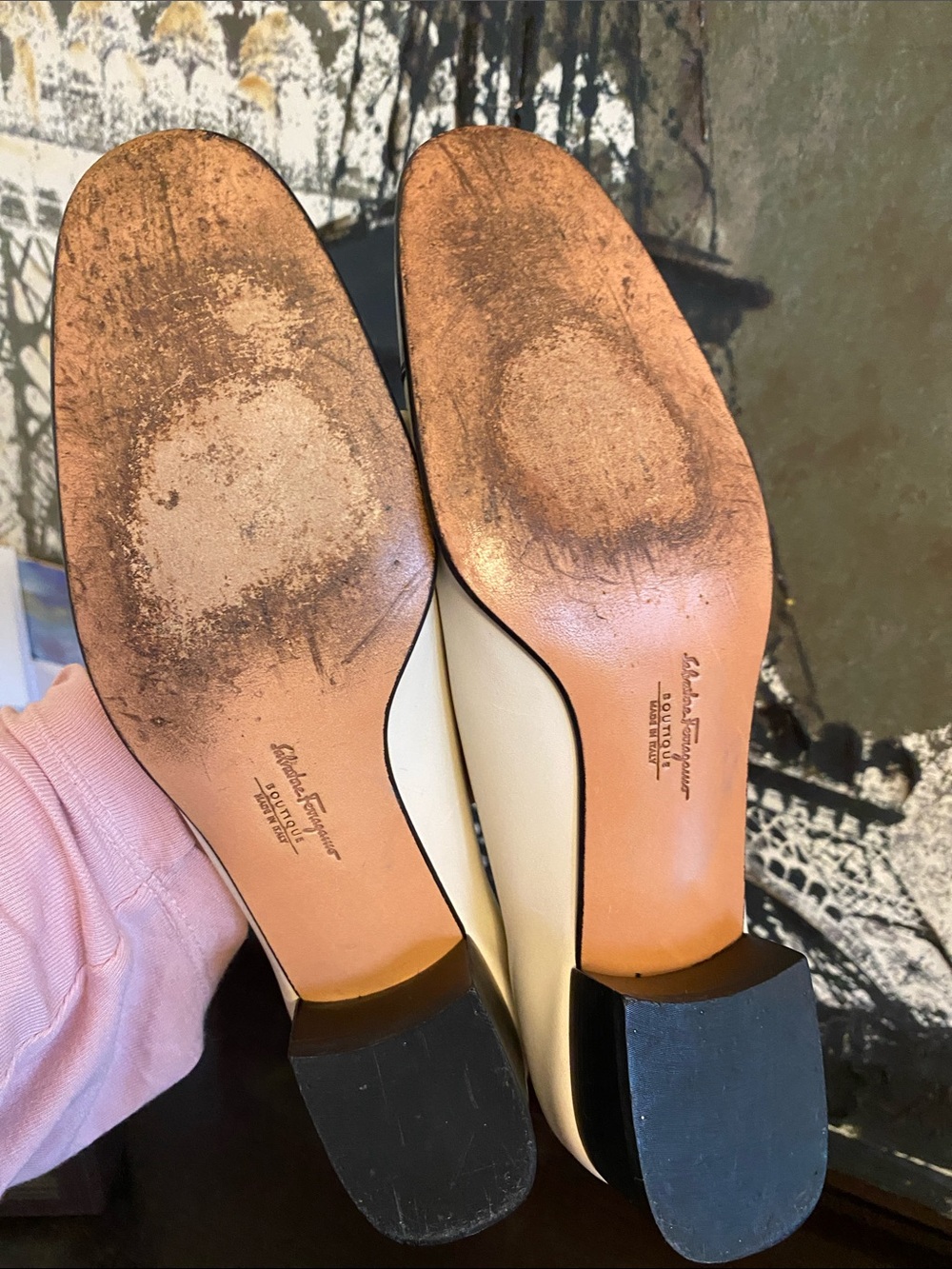 Authentic Salvatore Ferragamo Two Tone Vintage Classic Patent Toe Women’s 8 4A - Picture 6 of 11